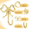 EIPTLOS Large Golden Bow Wall Hook - 2PCS Heavy Duty