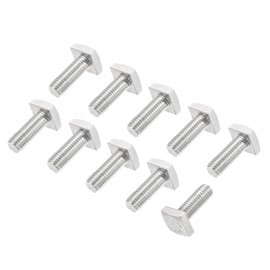 sourcing map Square Head Bolt, 10pcs M6x16mm Fully Thread 304 Stainless Steel Grade C Square Machine Screws