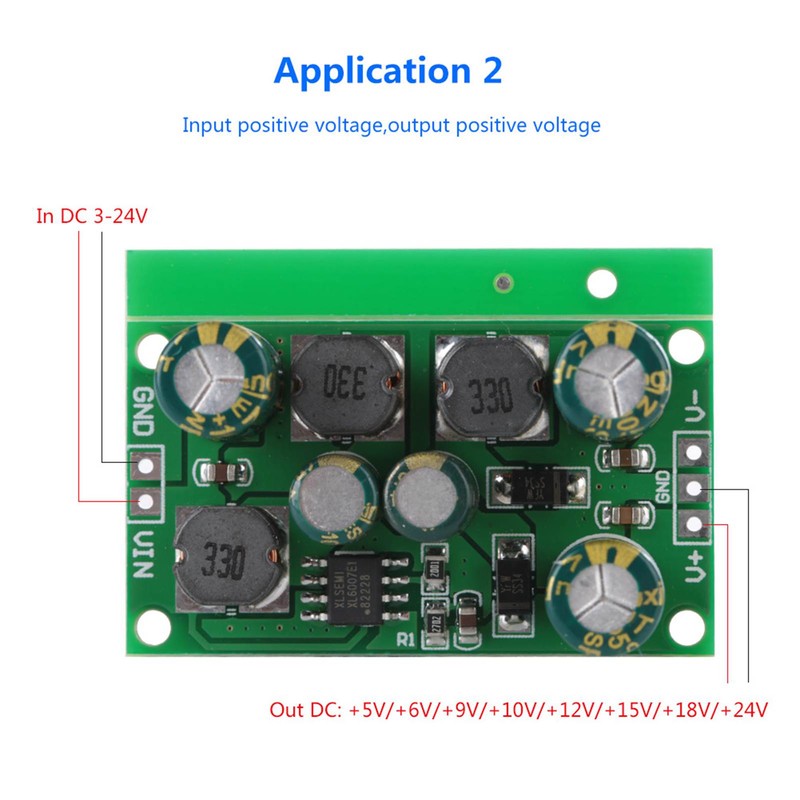 DC DC Positive & Negative Voltage Boost Buck Converter (Output