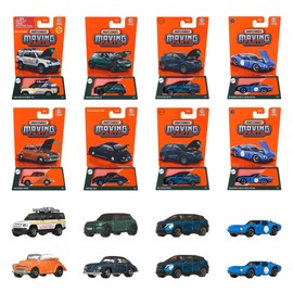 Matchbox 985D-FWD28 Moving Parts Assortment, Vehicle Toy, Mini Car, Set of 8, Sold in Box, 3 Years Old and Up Multi