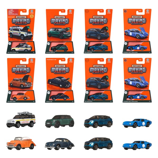Matchbox 985D-FWD28 Moving Parts Assortment, Vehicle Toy, Mini Car, Set