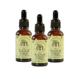 Ore 3 pack Aceite de Orégano Orgánico, 100% Natural, 80% Carvacrol, 30 ml, Pack de 3 Goteros de Aceite de Orégano Silvestre y Orgánico 3 pack