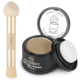 Root Touch Up Sets,Root Touch Up Hair Color,Hairline Powder for Women Cover Up- Hairline Concealer for Thin and Thinning Hair, Water & Sweat Resistant,Contain Azonbey Makeup Brush -Med Blonde