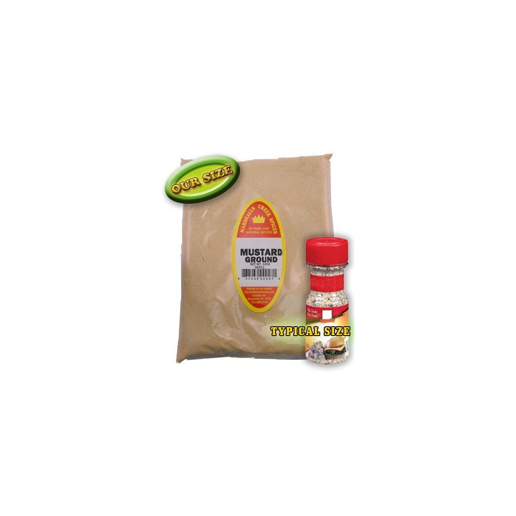 MUSTARD GROUND REFILL - FRESHLY PACKED IN FOOD GRADE HEAT SEALED POUCHES