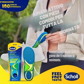 Scholl GelActiv Solette sportive da donna, comode solette da corsa, per piedi freschi e freschi, super assorbimento degli urti e sospensioni con tecnologia GelWave, taglia 35,5 – 40,5