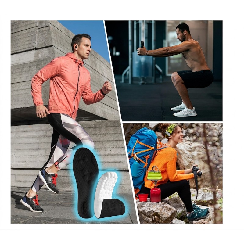 4D Latex Sports Insoles for Running & Daily Wear –