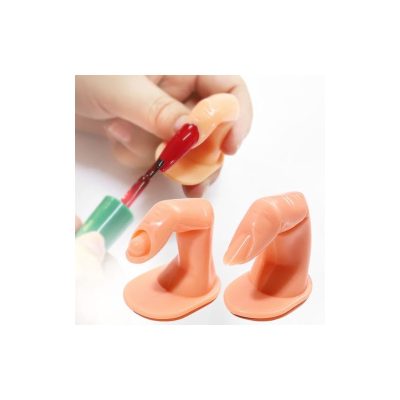 10 piezas de mano de práctica para uñas acrílicas, práctica