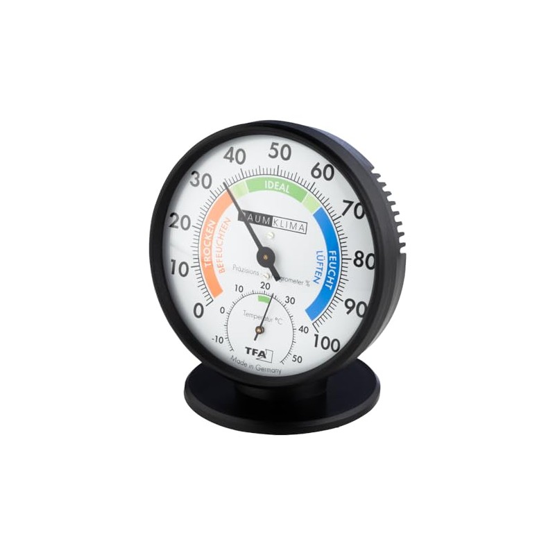TFA Dostmann Precision Thermo-Hygrometer, 45.2033, for Indoor Climate Control, Analogue,