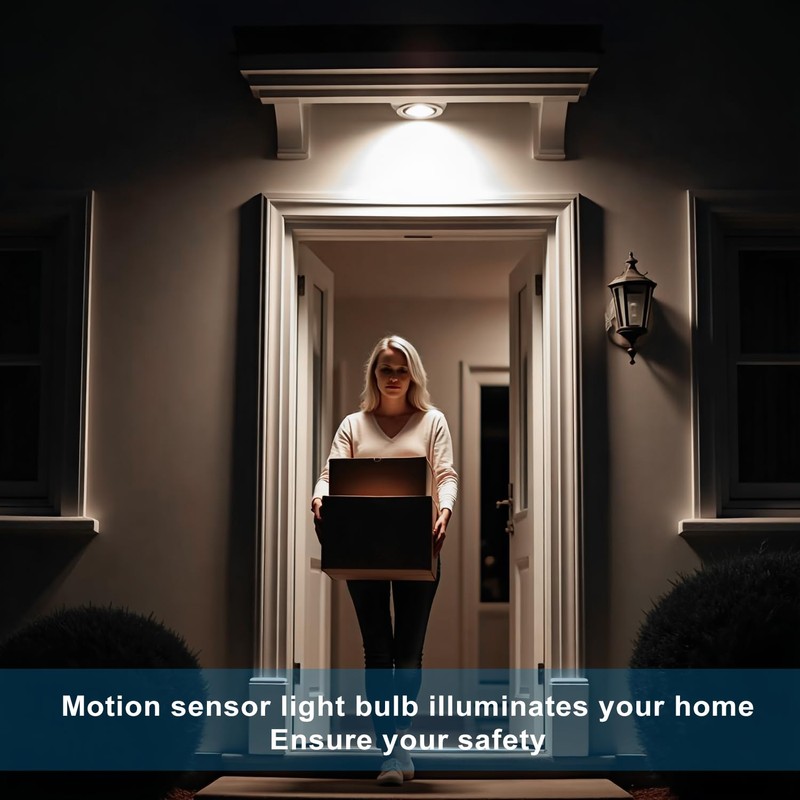 Motion Sensor Light Bulb, LED Recessed Ceiling Light, 5 in.