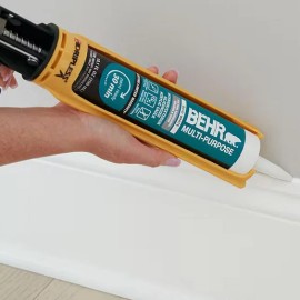 BEHR 10.1 oz White Acrylic Latex Caulk Multi-Purpose Sealant Paintable