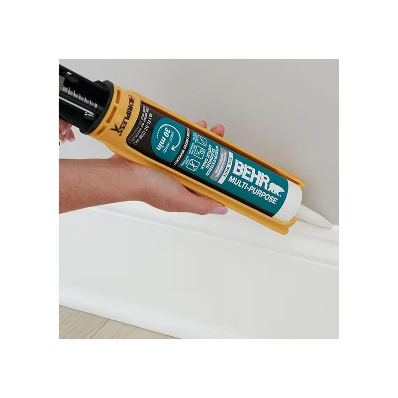 BEHR 10.1 oz White Acrylic Latex Caulk Multi-Purpose Sealant Paintable