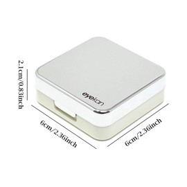 Honbay Fashion Travel Contact Lens Case Kit Mini Contact Lens Box with Mirror (Silver)