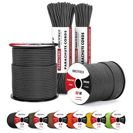 BROTREE 4mm Paracord 550 Nylon Rope 7 Strands Parachute Cord Type III for Survival, Outdoor and DIY (15m, 30m, 50m, 100m) - 250kg Breaking Load