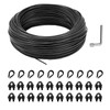 hannger String Light Hanging Kit Outdoor, Full Black Globe String