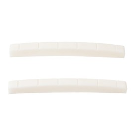 Banworks 6-String Electric Guitar Nuts with Radiused Bottom Cattle Bone Nuts Pre-Slotted Nuts Replacement Part for Strat ST Tele Guitars Pack of 2 JT/XZ-01 43x3.2x5/5.65/4.6mm (1-11/16"x1/8"x13/64")