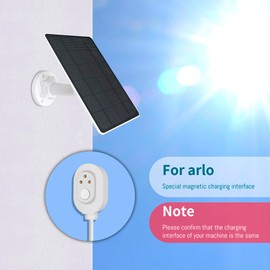 2-Pack Solar Panel Charger for Arlo Camera, 5W Solar Panel Compatible with Arlo Pro 5S/Pro 4/Pro 3/Pro 3 Floodlight/Ultra/Ultra 2 Camera, 5W Panel with 13FT Magnetic Cable and 360°Adjustable Mount
