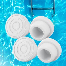 Pack of 4 Pool Ladder Rubber Buffers, Pool Ladder Bumpers, White Pool Ladder Accessories, Swimming Pool Ladder, Rubber Plug, Pool Ladder Bumper, Pool Ladder Rubber Plugs for Swimming Pool Ladders