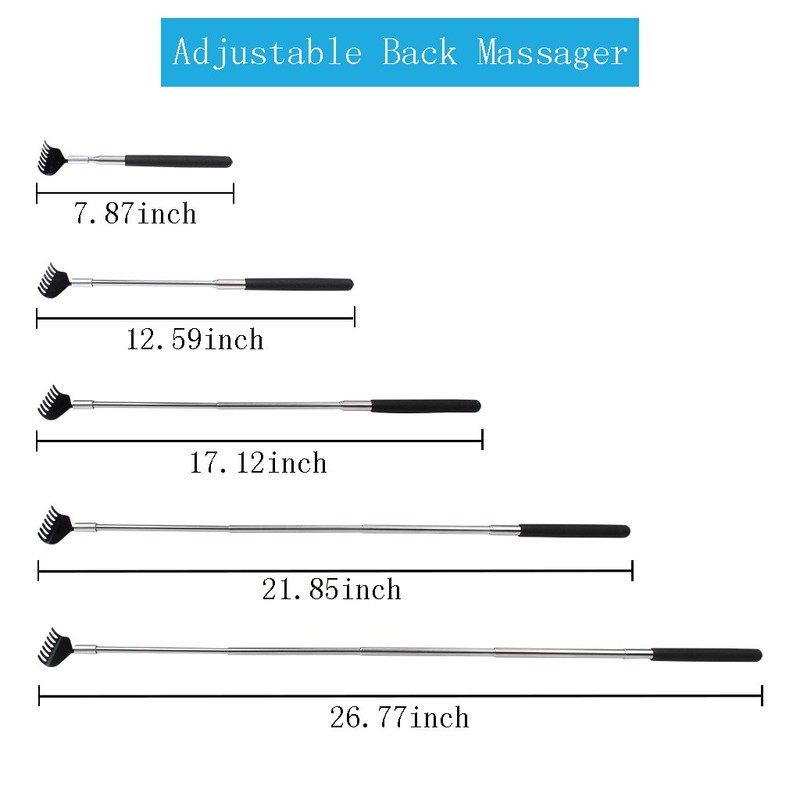 Portable Extendable Back Scratcher, OWUDE Telescoping Scratcher Tetractable Bear Claw