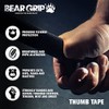BEAR GRIP Lifting Thumb Tape - Easy-Tear Hook Grip Tape