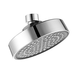 Bovepin Shower Head Replacement, High Pressure 4 Inch Chrome Rain Shower Head, 1.8 GPM Flow Rate, Universal G1/2" Fit, Anti-Clog Silicone Nozzles, Perfect for DIY Installation