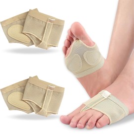 PEVRUAY 2 Pairs Non-Slip Foot Pads Belly Socks Dance Paw Pad Practice Shoes Foot Toe Caps Toe Protection Shoes Half Sole Paw Pad Shoes Foot Thong Ballet for Women Ballet Belly Dance