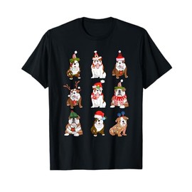 Women English Bulldog Christmas English Bulldog Lover T-Shirt
