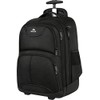 Rolling Backpack, MATEIN Waterproof College Wheeled Laptop Backpack for Travel,Good Gift for Men Carry on Luggage Business Bag Student Computer Bag for Men Women fit 15.6 Inch Notebook,Black