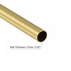 sourcing map Brass Round Tube 12mm OD 0.5mm Wall Thickness