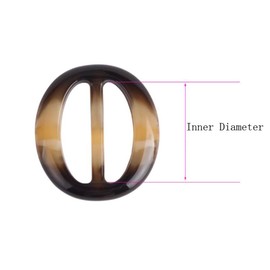 6Pcs Women Girls Plastic Silk Scarf Clip Buckle Oval Neckerchief Ring Clasp Scarf Buckle Slides for Clothing T-Shirt Holder Neck and Waist Decoration (Mix Color)