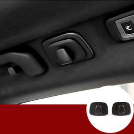 Car Accessories ABS Plastic Car Interior Roof Hook Decorative Cover Suitable for Volvo V90 S90 XC40 XC60 XC90 2015-2020 (Black)