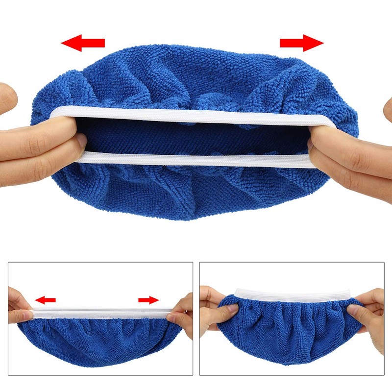 X AUTOHAUX 10pcs 5-6 Inch Soft Microfiber Car Waxing Polisher