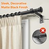 ABtool 5/8 Inch Black Curtain Rod for Window 17 to