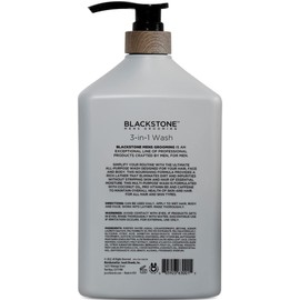 Blackstone 3-in-1 Wash for Men | Cleanse & Condition Hair, Body, & Face | All Skin & Hair Types | Coconut Oil & Vitamin B5 - Sandalwood (32 ounces)