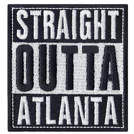 Straight Out of Atlanta Patch Team City Logo Iron On Embroidered