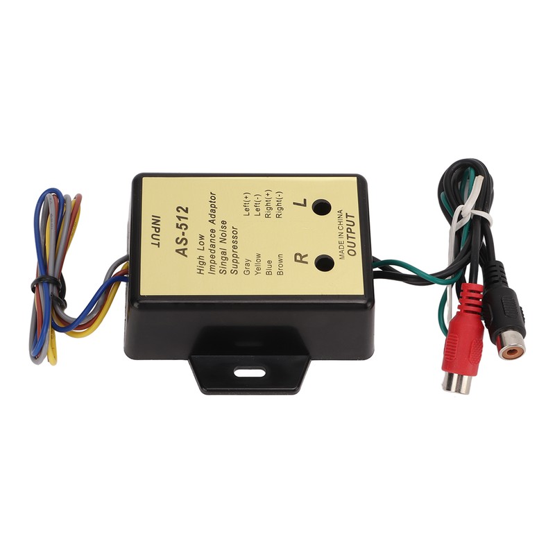 2 Channel Line High Low Impedance Adapter Audio Speaker Level