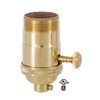B&P Lamp® 3-Way, Turned Brass Lamp Socket (E26) with Special