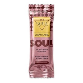Wild Protein - Wild Soul | Barras de Frutas y Nueces | Sabor Frambuesa | Veganas, Sin Azúcar Añadida, Ricas en Fibra| Pack de 4 unidades...