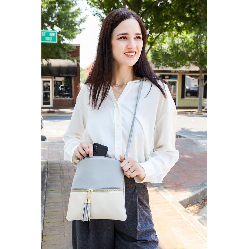 AMAZE - Bolso cruzado mediano para mujer, bolso de hombro
