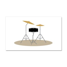CafePress Snare and Cymbal Car Magnet 20 X 12 Car Magnet, 20"x 12" Magnetic Door Display