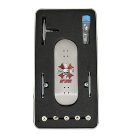 LEEFAI Pro Fingerboard Complete Set, 34x96mm Maple Wooden Deck 5 Layers, 4.0 Trucks Regular Kingpins, Urethane Wheel-Op3ra v2-1982