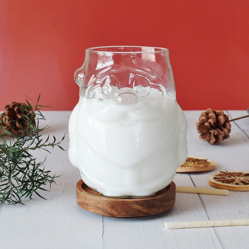 RockTrend Santa Claus Shaped High Borosilicate Clear Glass Mug Teacup