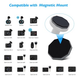 CERCGVEL 4Pcs/6Pcs Adhesive Metal Piece Compatible with Garmin Low-Profile Magnetic Mount, Compatible with Dash Cam Mount 45/46/47/55/56/57/65W/66W/67W/Tandem/Speak Plus (Not Include Support) (4 Pcs)