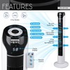 Techni Home Tower Fan with Remote, Standing Fan for Bedroom