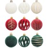 Shatterproof Christmas Ornaments Set – 6/12pcs Velvet Christmas Tree Hanging