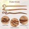 8 Pcs Handmade Wooden Hair Sticks for Women,Japanese & Chinese