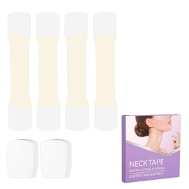 20pcs Instant Neck Tapes with 4 Elastic Bands, Face & Neck Wrinkles Tightening Patches Lifting Tape Strips for Tightening Necks Faces Jowls Double Chin