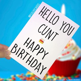 Funny Birthday Cards, Fun Cards, Swearing Cards, Joke Cards, Hello You C, Crude, Joke, Best Friend, Boyfriend, Husband Novelty PC171