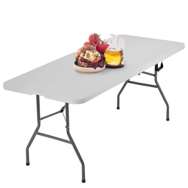 BestOffice 6FT Picnic Table Folding Table Camping Table Plastic Table