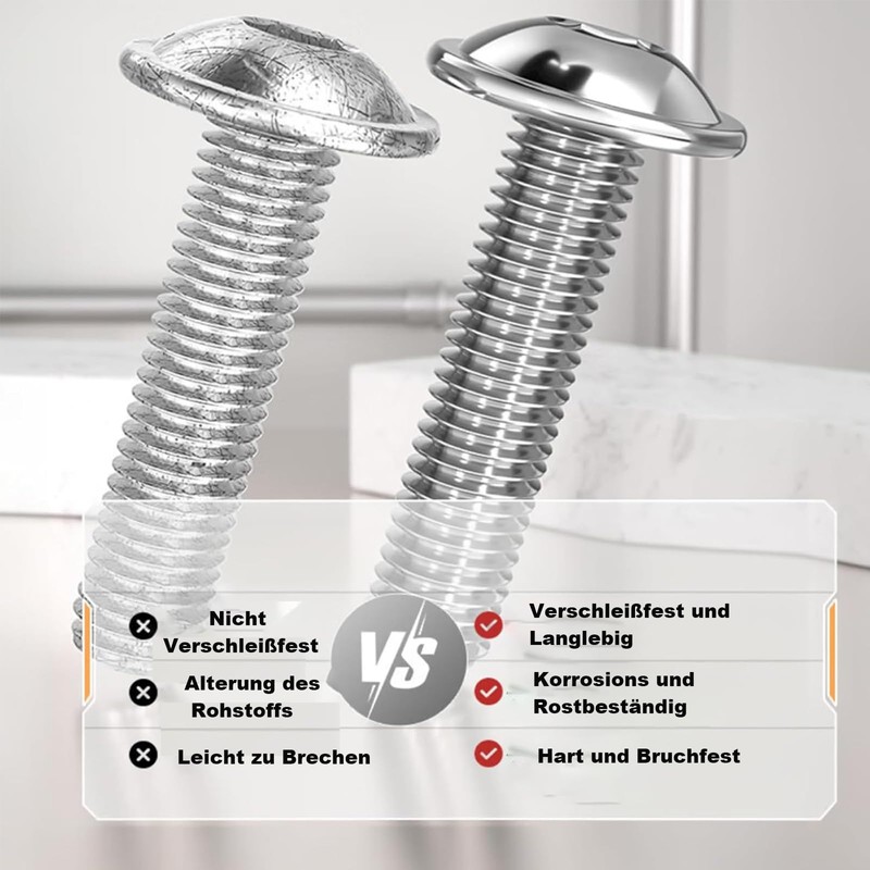 Pack of 20 M8 x 12 mm Rounded Head Screws