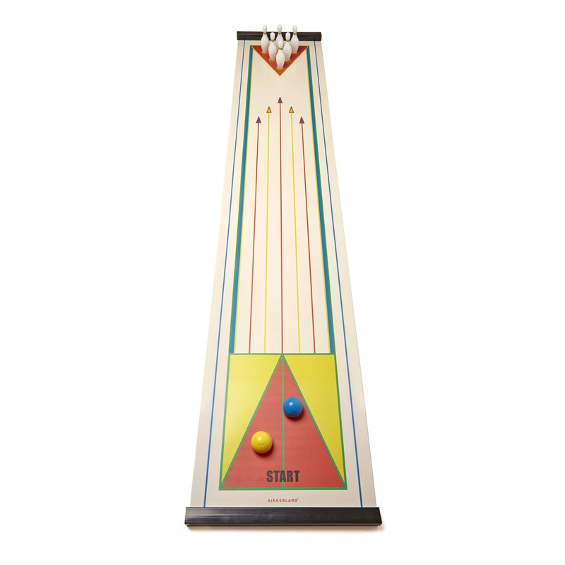 Kikkerland Tabletop Mini Arcade Board Game Bowling, Family Fun Game